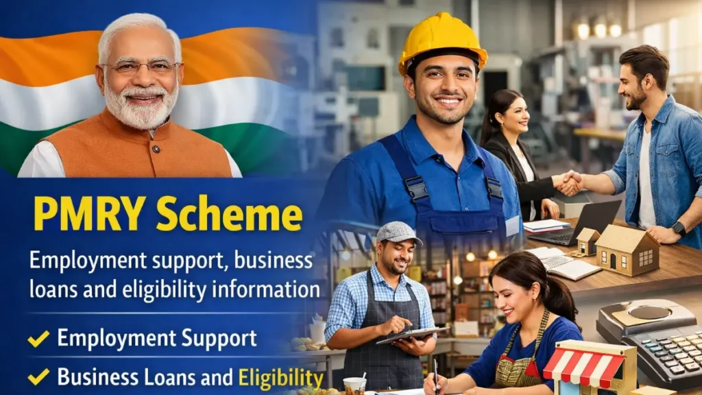 PM Rojgar Yojana featured image with startup support, loans and employment opportunities in India