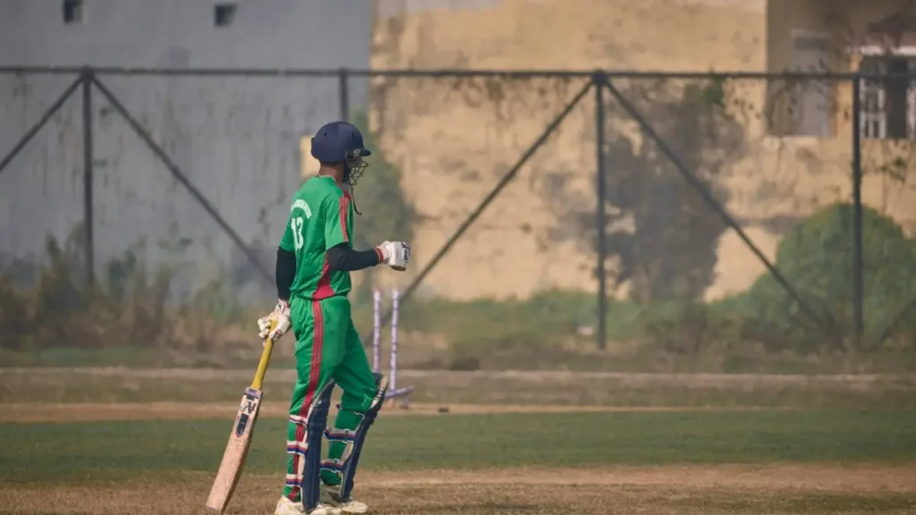 Sameer Rizvi playing cricket 