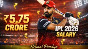 Read more about the article Krunal Pandya IPL 2026 Salary Revealed: ₹5.75 Crore Deal Explained